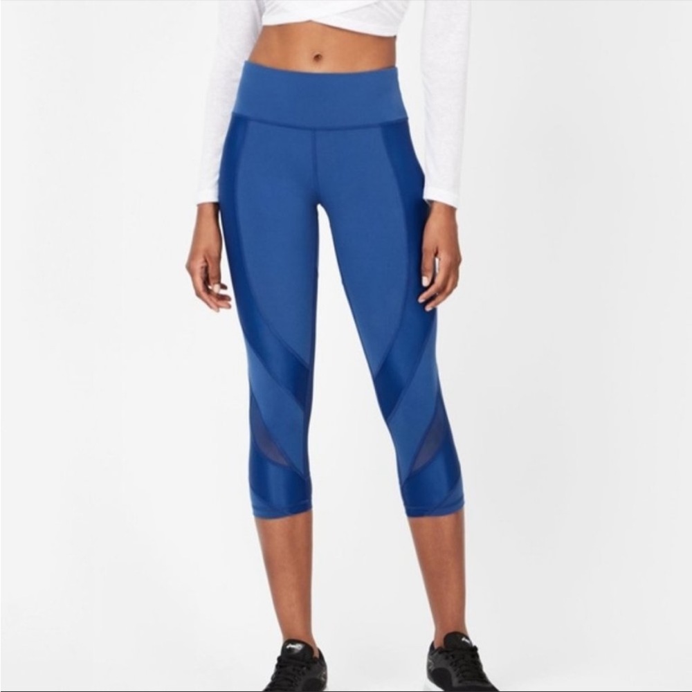 Sweaty Betty The Power Cropped Leggings in Royal Blue SZ S EUC